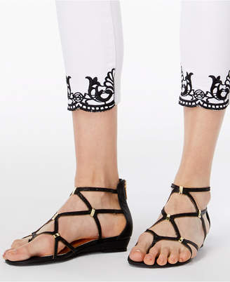 Thalia Sodi Embroidered Skinny Ankle Jeans, Created for Macy's