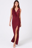 Thumbnail for your product : Little Mistress Penny Open Back Hand Embellished Maxi Dress