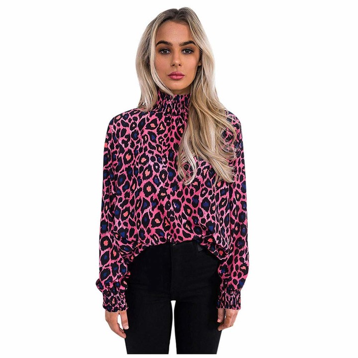 red leopard print blouse uk