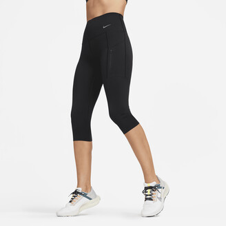 Nike Women's Go Firm-Support High-Waisted Capri Leggings with Pockets in  Black - ShopStyle Activewear Pants