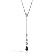 Thumbnail for your product : John Hardy Classic Chain Hammered Y Necklace With Black Jade And Diamonds