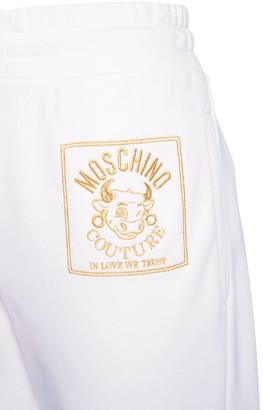 Moschino Logo Embroidery Cotton Jersey Sweatpants
