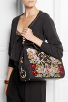 Thumbnail for your product : Dolce & Gabbana Sicily ayers-trimmed appliquéd felted twill tote