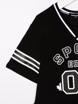 Thumbnail for your product : DSQUARED2 Kids Stripe-Trim Peplum-Hem Polo Shirt