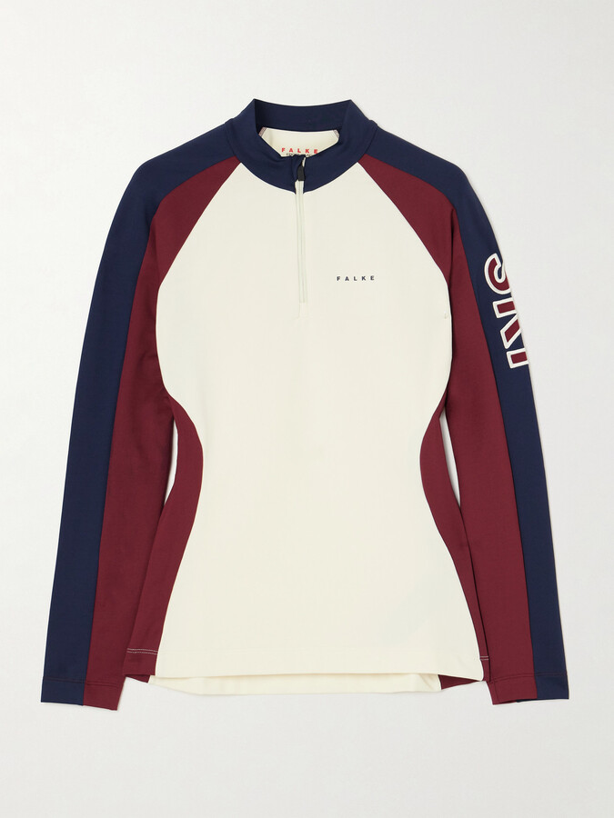 FALKE ERGONOMIC SPORT SYSTEM Thermal Stretch Recycled-jersey Base Layer - White