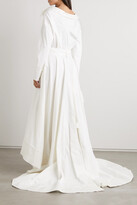 Thumbnail for your product : DANIELLE FRANKEL Lou Off-the-shoulder Cotton-blend Poplin Gown - Ivory