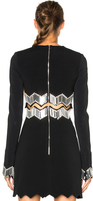 David Koma Embroidered Top in Black.