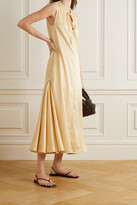 Thumbnail for your product : Jil Sander Crinkled-satin Midi Dress - Neutrals