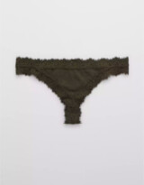 Thumbnail for your product : aerie Eyelash Lace Thong Underwear