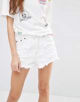 Thumbnail for your product : Pull&Bear Denim Mom Short With Raw Hem