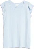 Thumbnail for your product : Caslon Flutter Sleeve Cotton Blend Tee