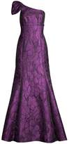 Thumbnail for your product : Aidan Mattox One-Shoulder A-Line Jacquard Gown