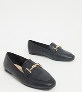 Thumbnail for your product : London Rebel wide fit trim loafers in black