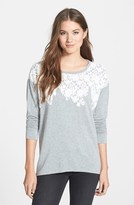Thumbnail for your product : Kensie Lace Print Drapey French Terry Sweatshirt