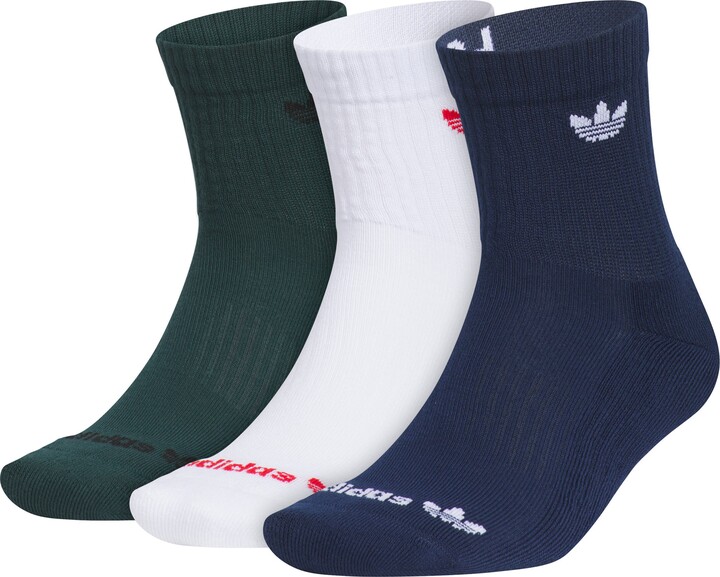 adidas Assorted 3-Pack Trefoil Performance Crew Socks
