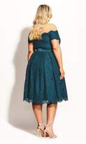 Thumbnail for your product : City Chic Citychic Lace Dreams Dress - emerald