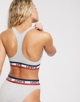 Thumbnail for your product : Levi's logo tape sports bra in grey