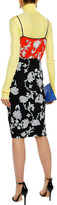 Thumbnail for your product : Diane von Furstenberg Ebony Wrap-effect Lace-trimmed Floral-print Crepe Dress
