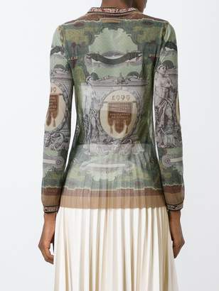 Jean Paul Gaultier Pre-Owned printed sheer sweater