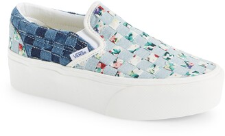 vans floral platform