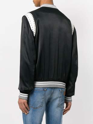Just Cavalli embroidered chest panel bomber