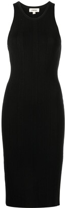 L'Agence Ribbed-Knit Sleeveless Dress