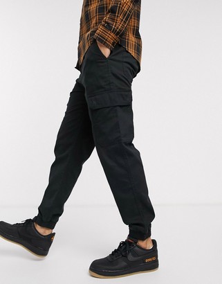 black cargo trousers new look