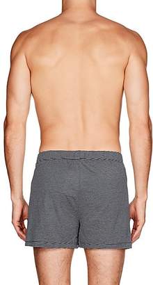 Hanro Men's Striped Cotton Boxer Shorts - Gray