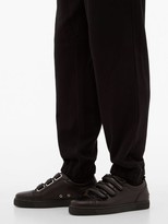 Thumbnail for your product : Christian Louboutin Kiddo Velcro Leather Trainers - Black