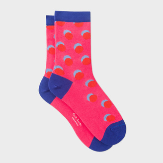 Paul Smith Women's Raspberry Pink Polka Dots Socks