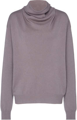 Agnona Draped Cashmere Turtleneck Sweater Size: S