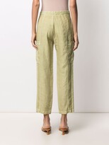 Thumbnail for your product : 120% Lino Cropped Linen Cargo Trousers