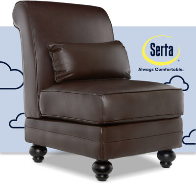 Serta Copenhagen Bonded Leather Slipper Chair