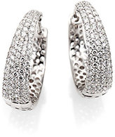 Thumbnail for your product : Roberto Coin Scalare Diamond & 18K White Gold Hoop Earrings/0.75"