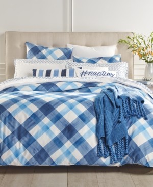 Charter Club Damask Designs Painted Plaid 3-Pc. King Comforter Set, Created for Macy's Bedding