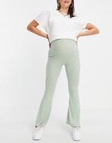 Thumbnail for your product : In The Style Maternity x Brooke Vincent wide-legged pants co-ord in sage