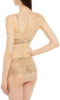 Thumbnail for your product : I.D. Sarrieri Noir Comme La Robe Metallic Embroidered Tulle Underwired Triangle Bra