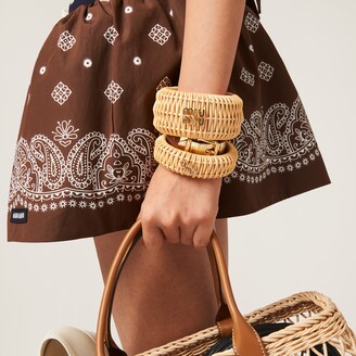 【miu miu】ウーブンファブリック ブレスレット miu miu】ウーブンファブリック ブレスレット (MiuMiu