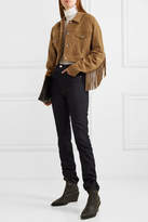 Thumbnail for your product : RE/DONE Cropped Fringed Suede Jacket