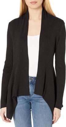 Daily Ritual Amazon Brand Women's Ultra-Soft Ribbed Draped Cardigan Sweater  - ShopStyle