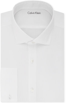 Calvin Klein X Men's Extra-Slim Fit White Solid French Cuff Dress Shirt
