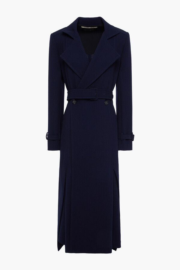 navy wool blend coat