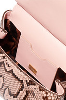 Thumbnail for your product : Dolce & Gabbana Sicily Mini Embellished Python Tote - Antique rose