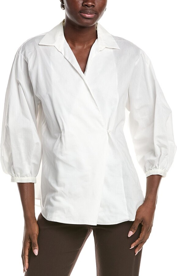 Max Mara Weekend Ceci Silk-Blend Wrap Top