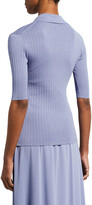 Thumbnail for your product : Halston James Rib-Knit Henley Top