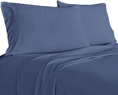 Royale Linens Brooklyn Flat Jersey Knit Sheet Set