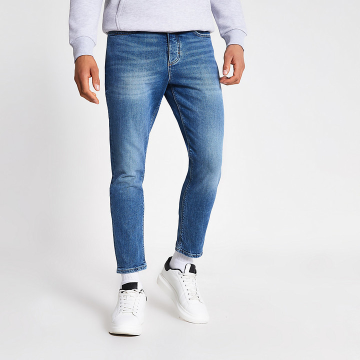 mens frayed bottom jeans