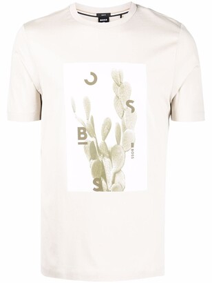 HUGO BOSS cactus-print T-shirt