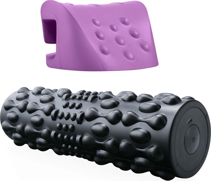 Pursonic Muscle Relief Bundle Vibrating Foam Roller & Neck and Shoulder Stretcher