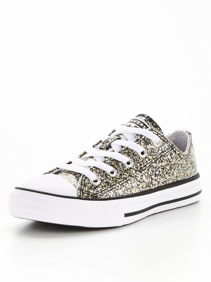 kids silver converse